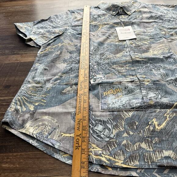 NWT Reyn Spooner Marvel Avengers Assemble Camp Button Up S/S Shirt Mens 2XL Dad - Picture 9 of 12